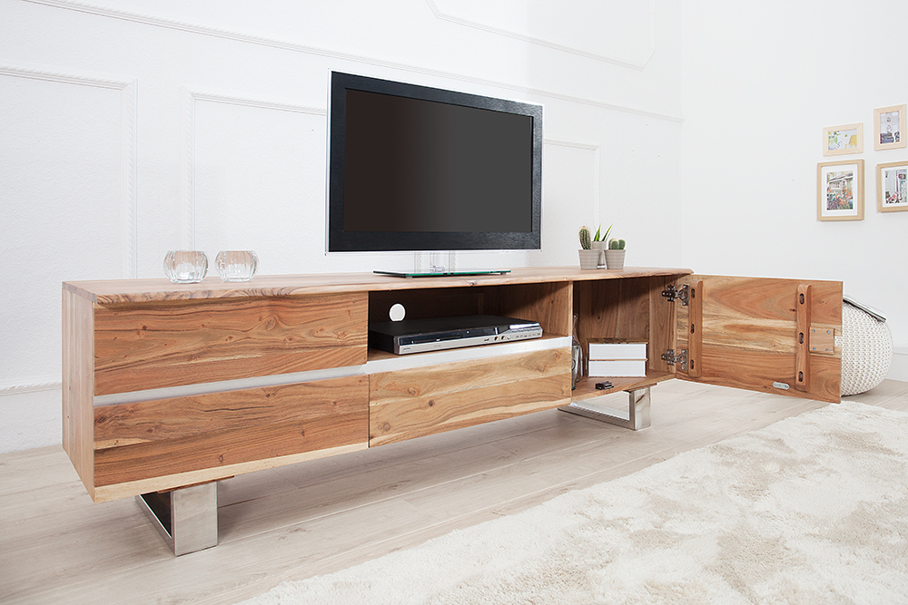 getuige Begroeten Primitief massief houten boomstam tv meubel | meubeldeals.nl