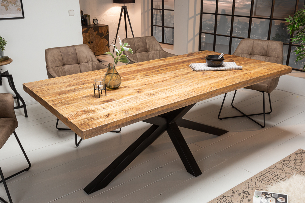 streep streng dun Galaxie mango tafel met spinpoot kopen | meubeldeals.nl