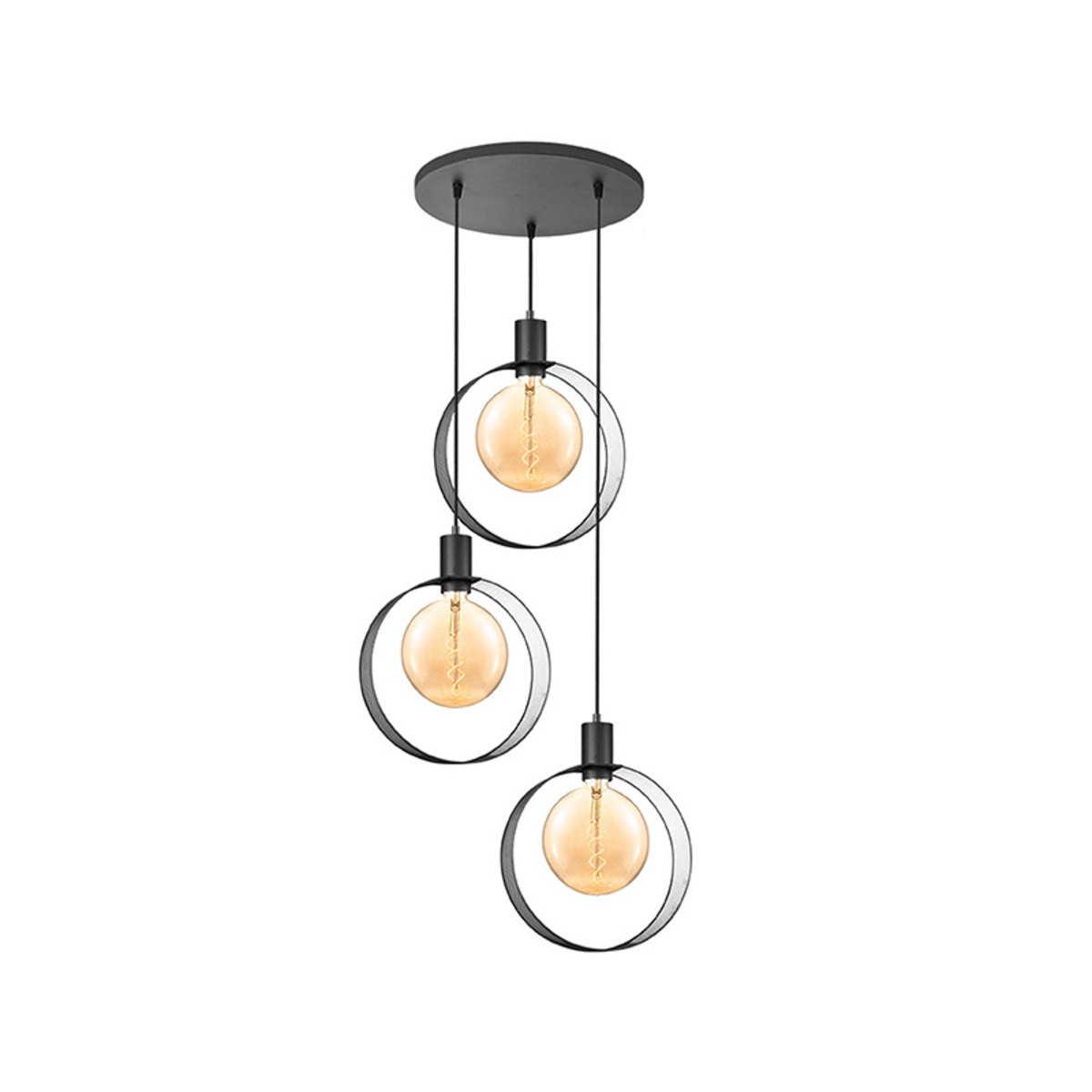  Hanglamp Ronda - Zwart - Metaal afbeelding 1
