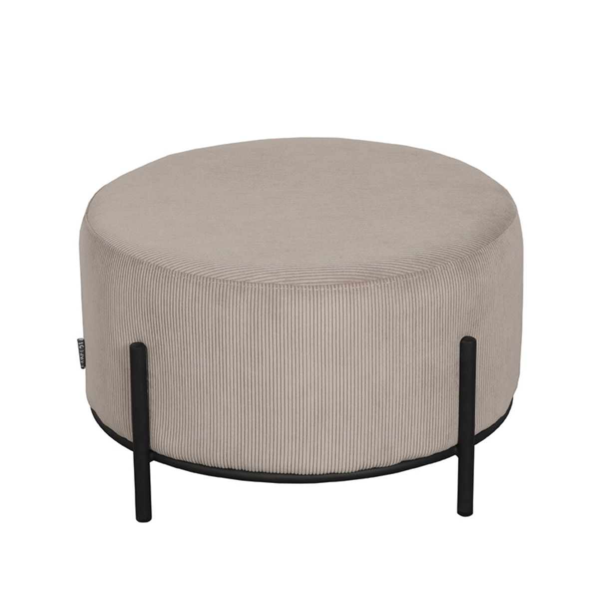  Poef Troy - Naturel - Ribcord afbeelding 2