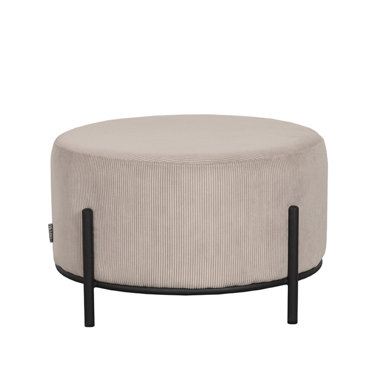  Poef Troy - Naturel - Ribcord afbeelding 1
