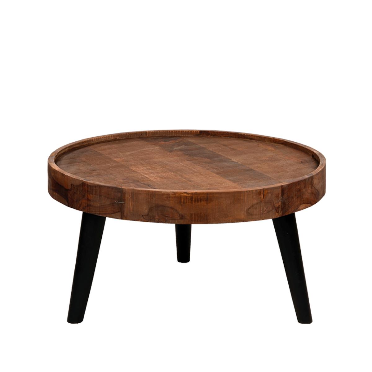  Salontafel Dubai - Smoke - Acaciahout - Rond - 80 cm afbeelding 2