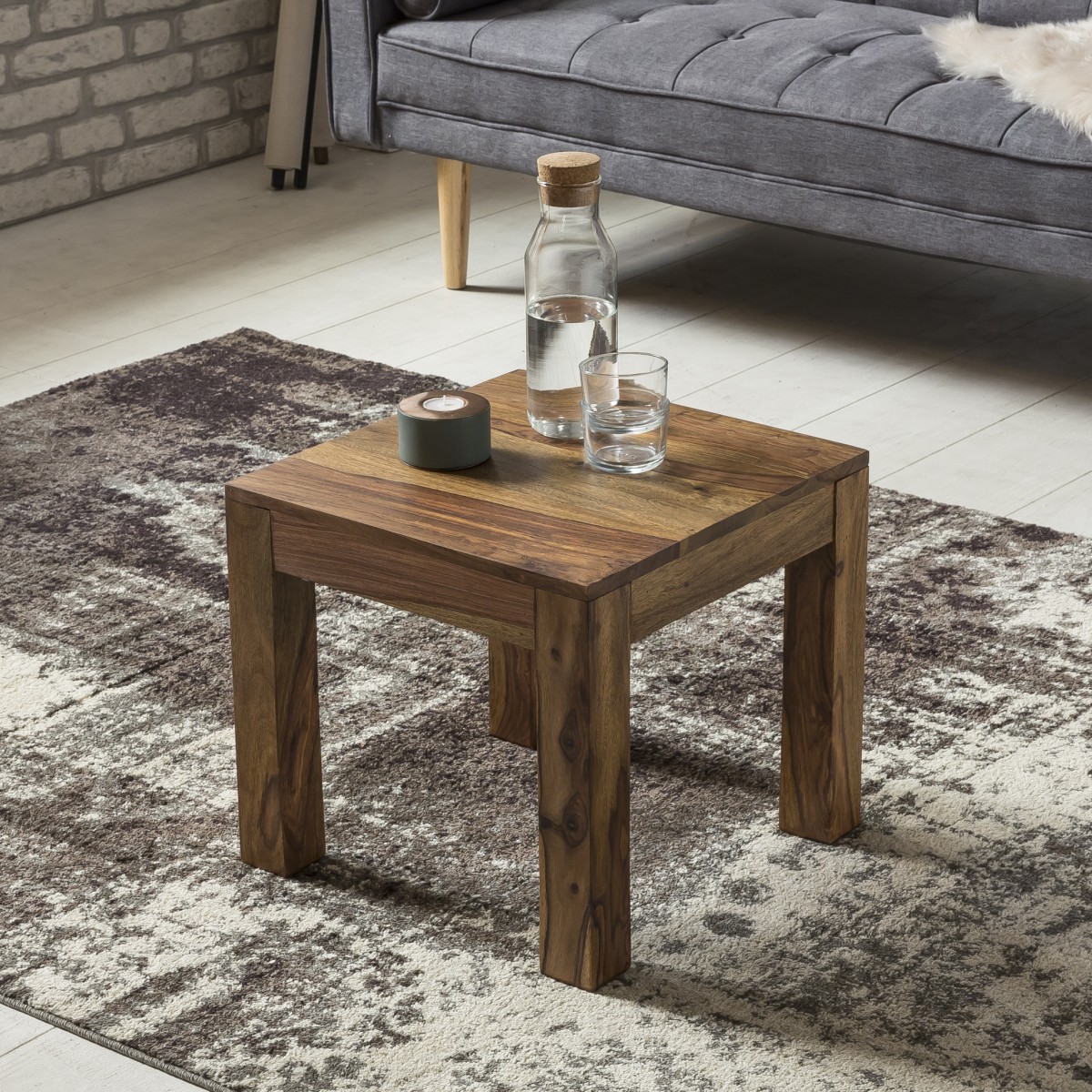 kralen Alaska zebra Kleine salontafel massief hout 45 cm | Meubel Deals .nl Zevenaar