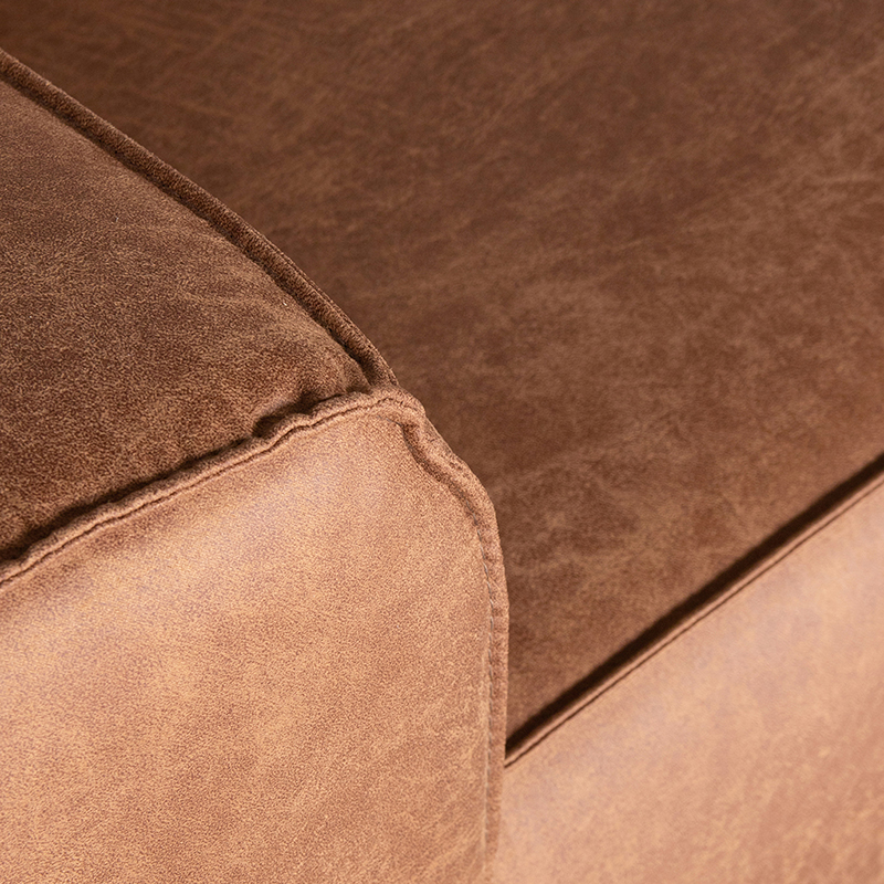  Hoekbank Modena - Cognac - Microfiber - 2,5-Zits + Ottomane afbeelding 5