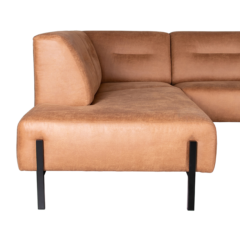  Bank Napoli Ottomane + 2.5-Zits - Cognac - Micro Suede afbeelding 3