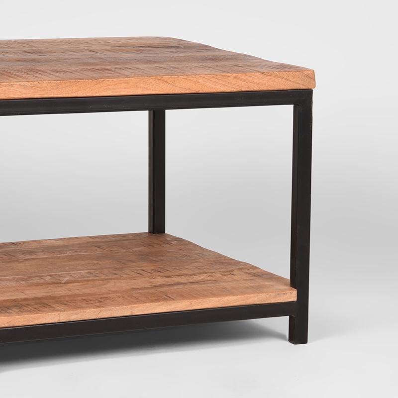  Bijzettafel Vintage - Rough - Mangohout - 60x60 cm afbeelding 5