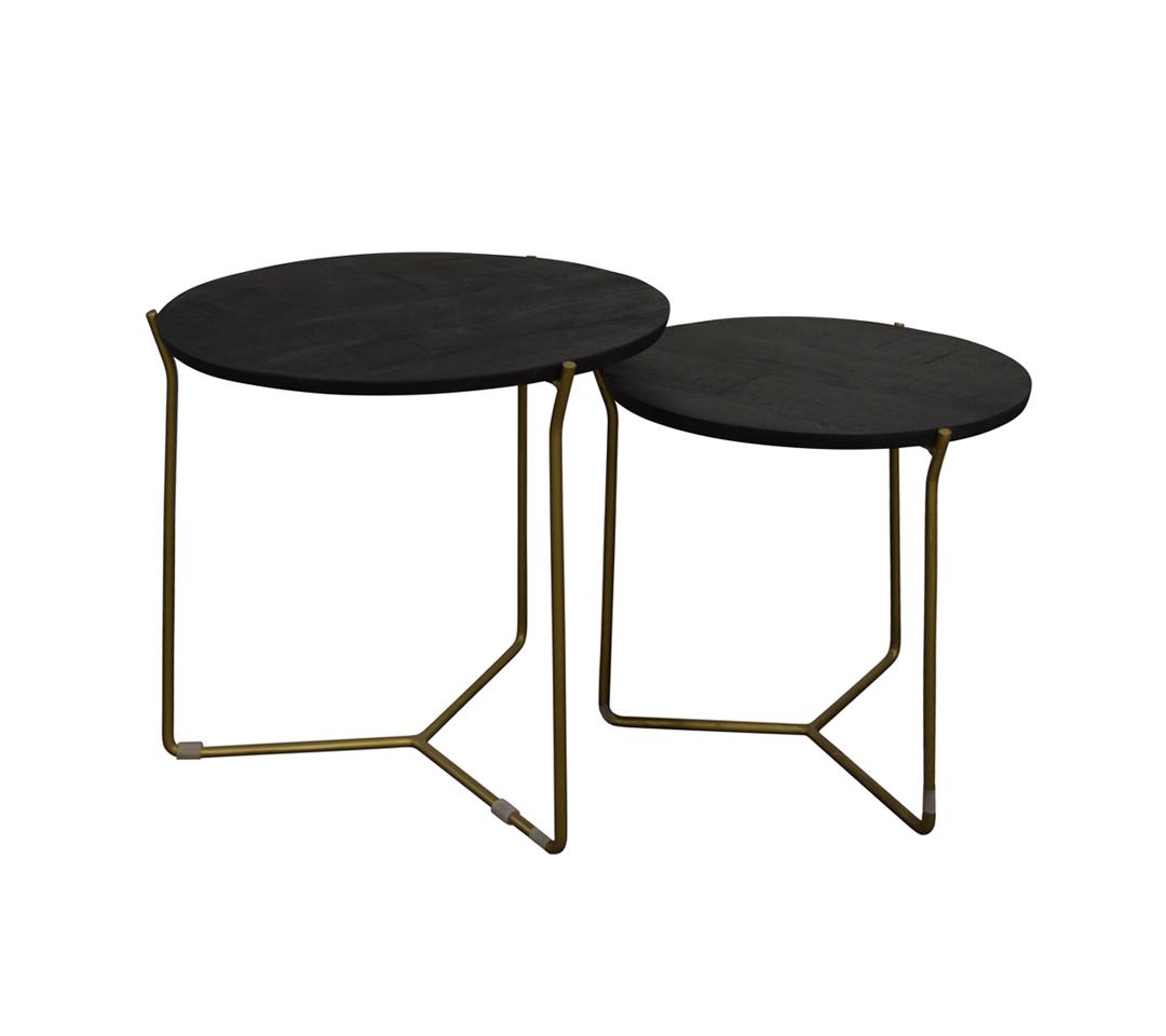 Mason Black/Brass Set of 2 afbeelding 1 Mason Black/Brass Set of 2 afbeelding 1