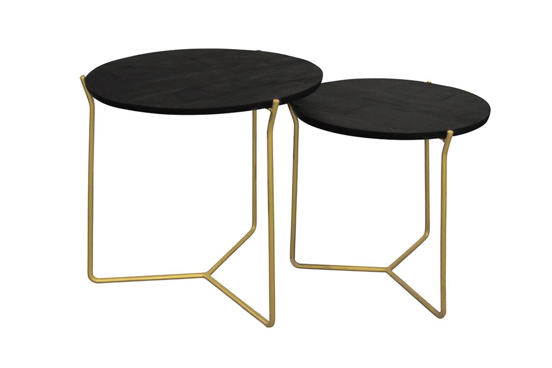 Mason Black/Brass Set of 2 afbeelding 2 Mason Black/Brass Set of 2 afbeelding 2