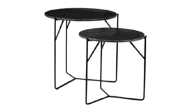 Mason Marble Black/Black Set of 2 afbeelding 1 Mason Marble Black/Black Set of 2 afbeelding 1