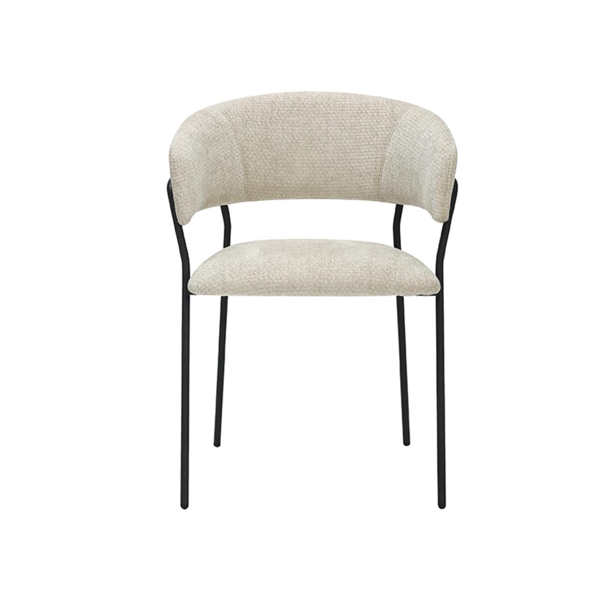 Eetkamerstoel Luuk - Naturel - Elite - Black Frame afbeelding 2  Eetkamerstoel Luuk - Naturel - Elite - Black Frame afbeelding 2