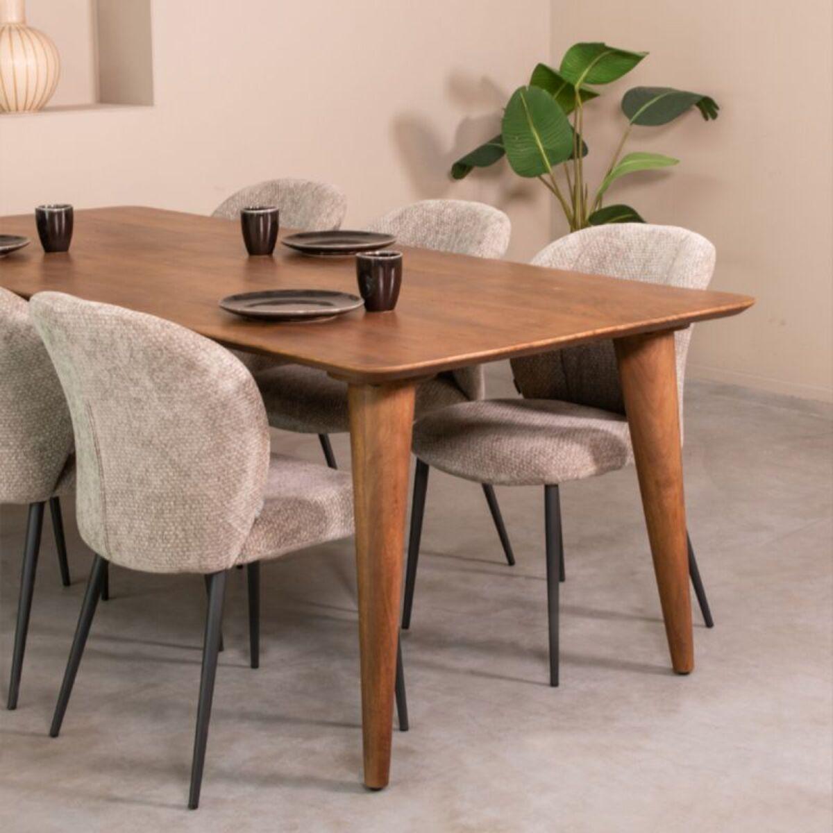  Eetkamertafel Fly - Nature - Mangohout - 190x100 cm afbeelding 1