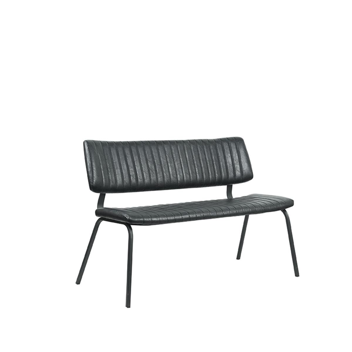  Eetkamerbank Gusto - Zwart - PU-Leder - 120 cm afbeelding 1