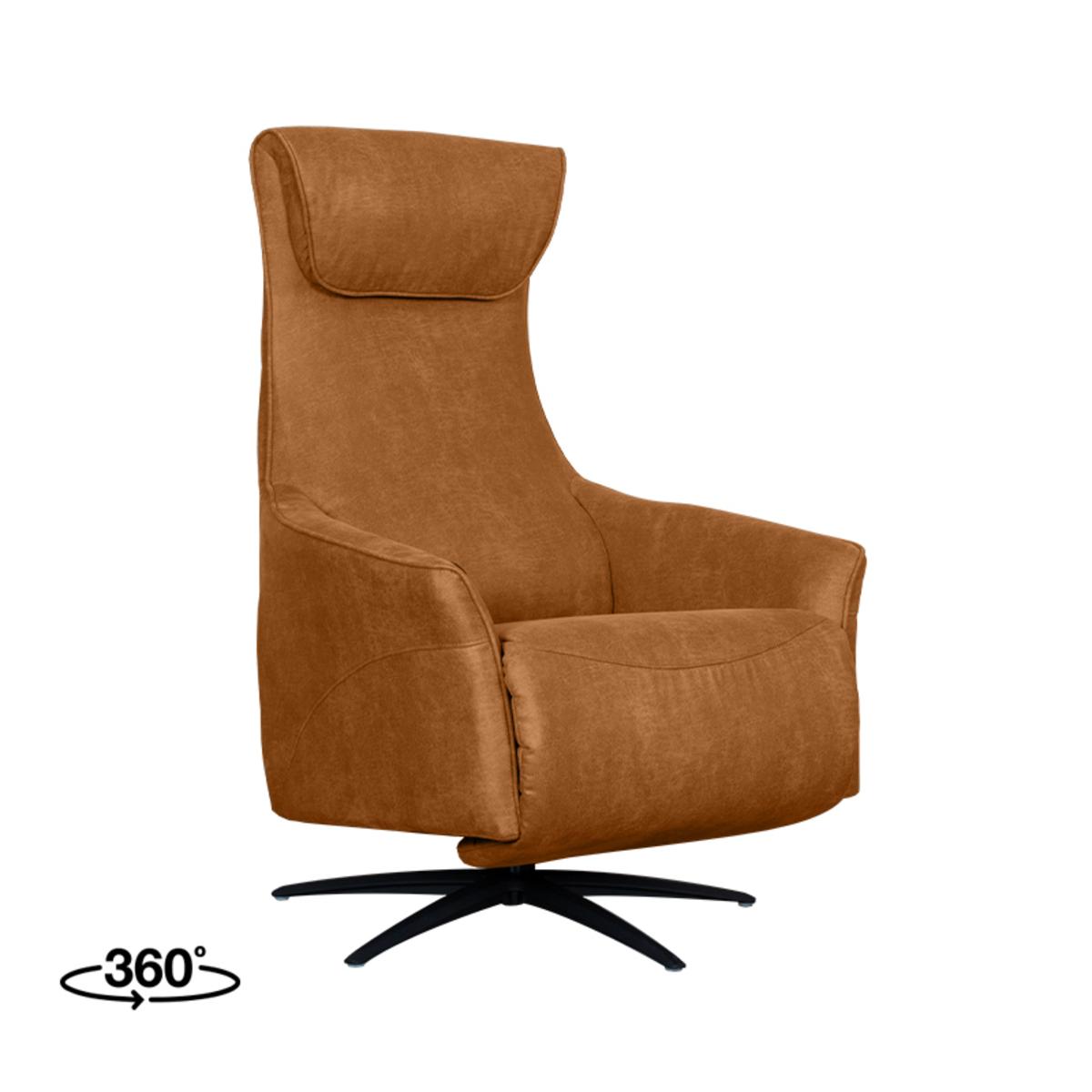  Fauteuil Lund - Cognac - Micro Suede - One Size afbeelding 1