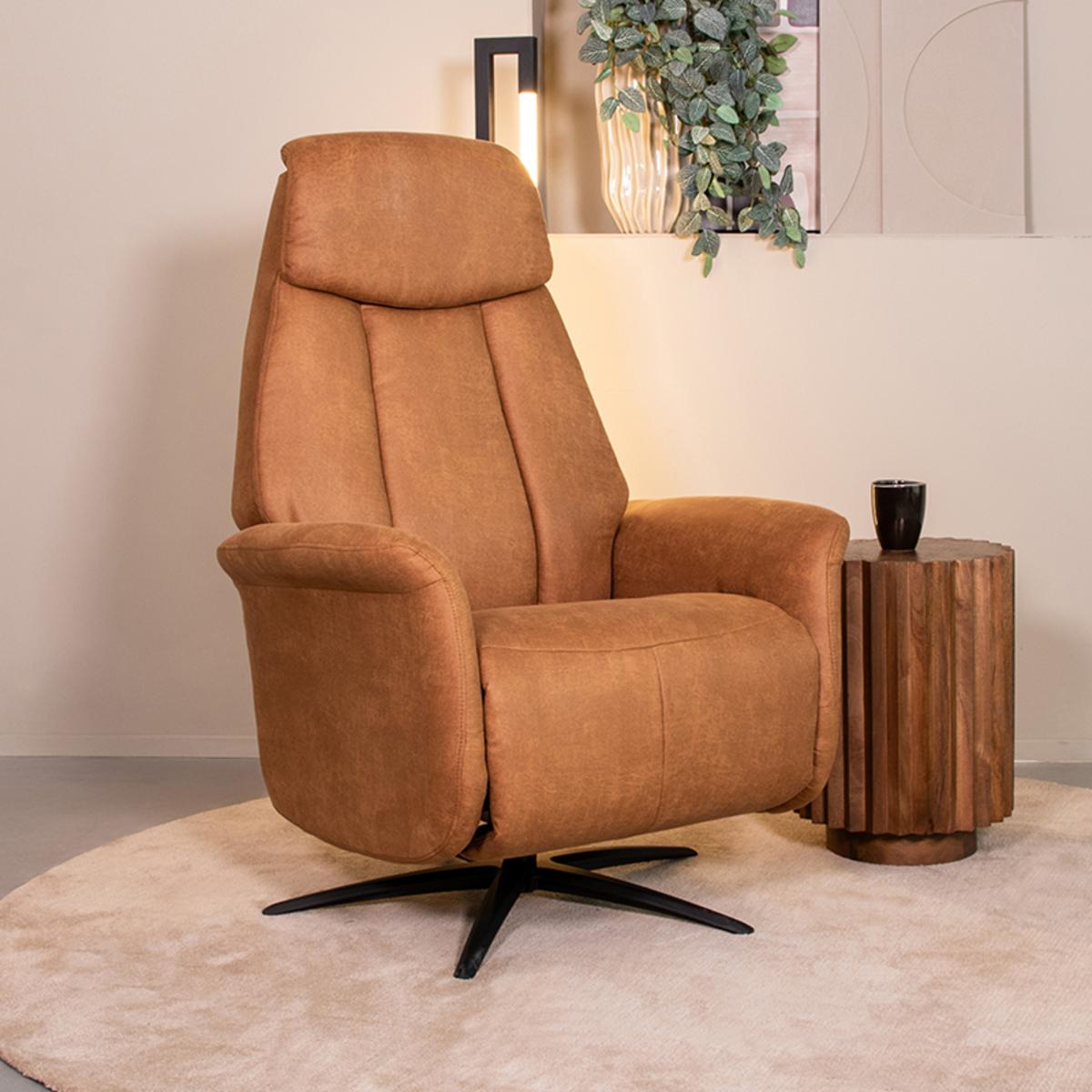 Fauteuil Oslo - Cognac - Micro Suede afbeelding 1