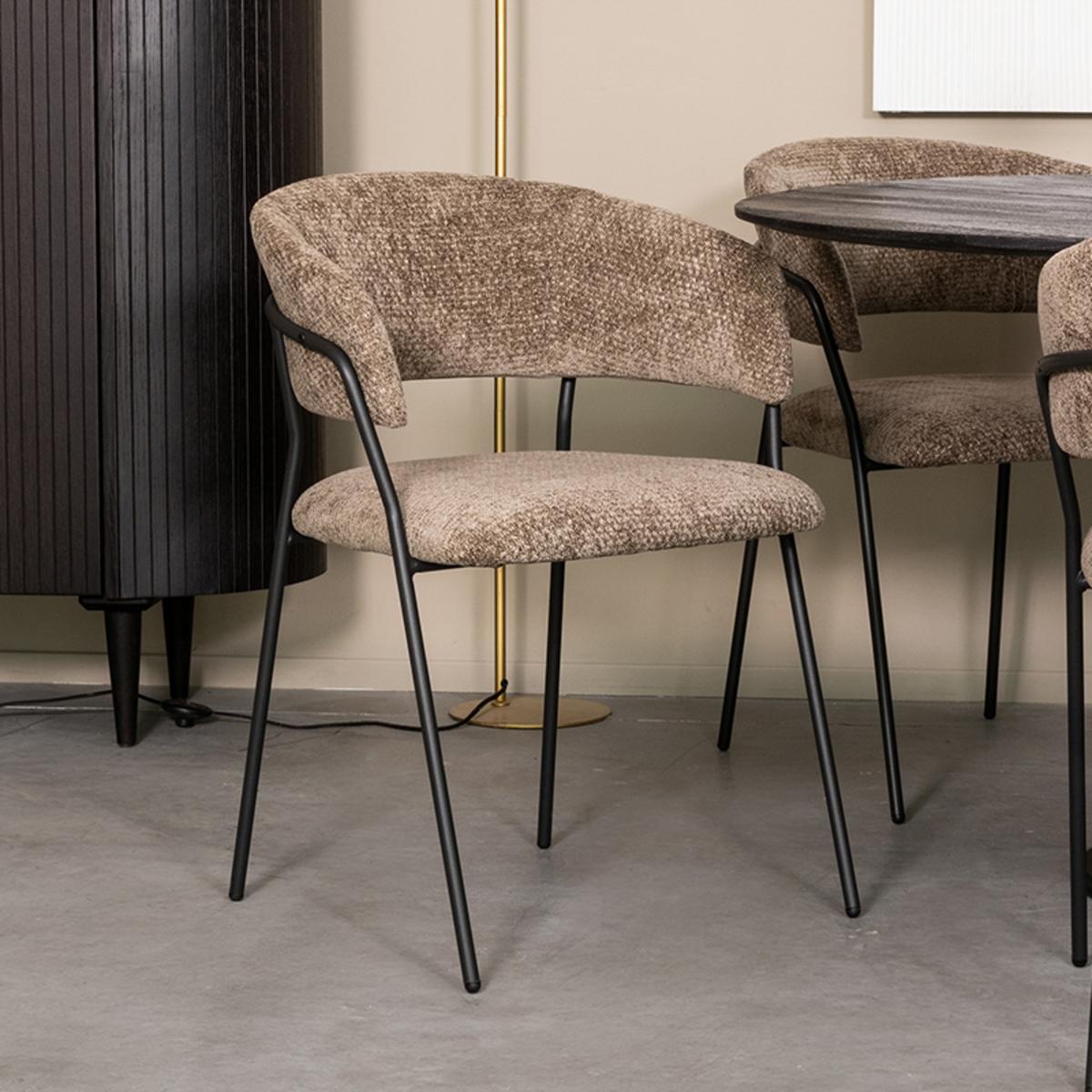 Eetkamerstoel Luuk - Hunter - Elite - Black Frame afbeelding 1  Eetkamerstoel Luuk - Hunter - Elite - Black Frame afbeelding 1