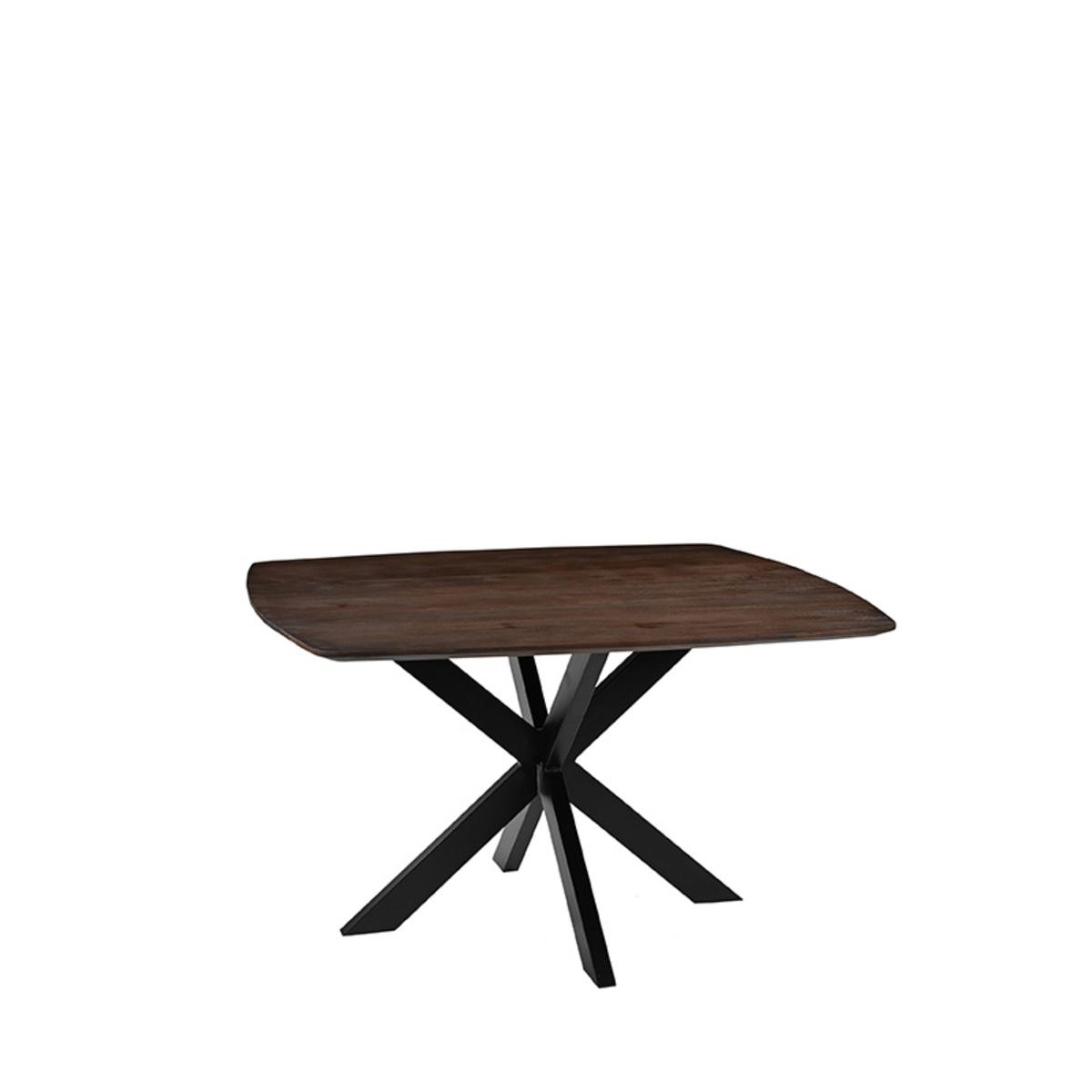  Eetkamertafel Blake - Espresso - Mangohout - 130x130 cm afbeelding 2