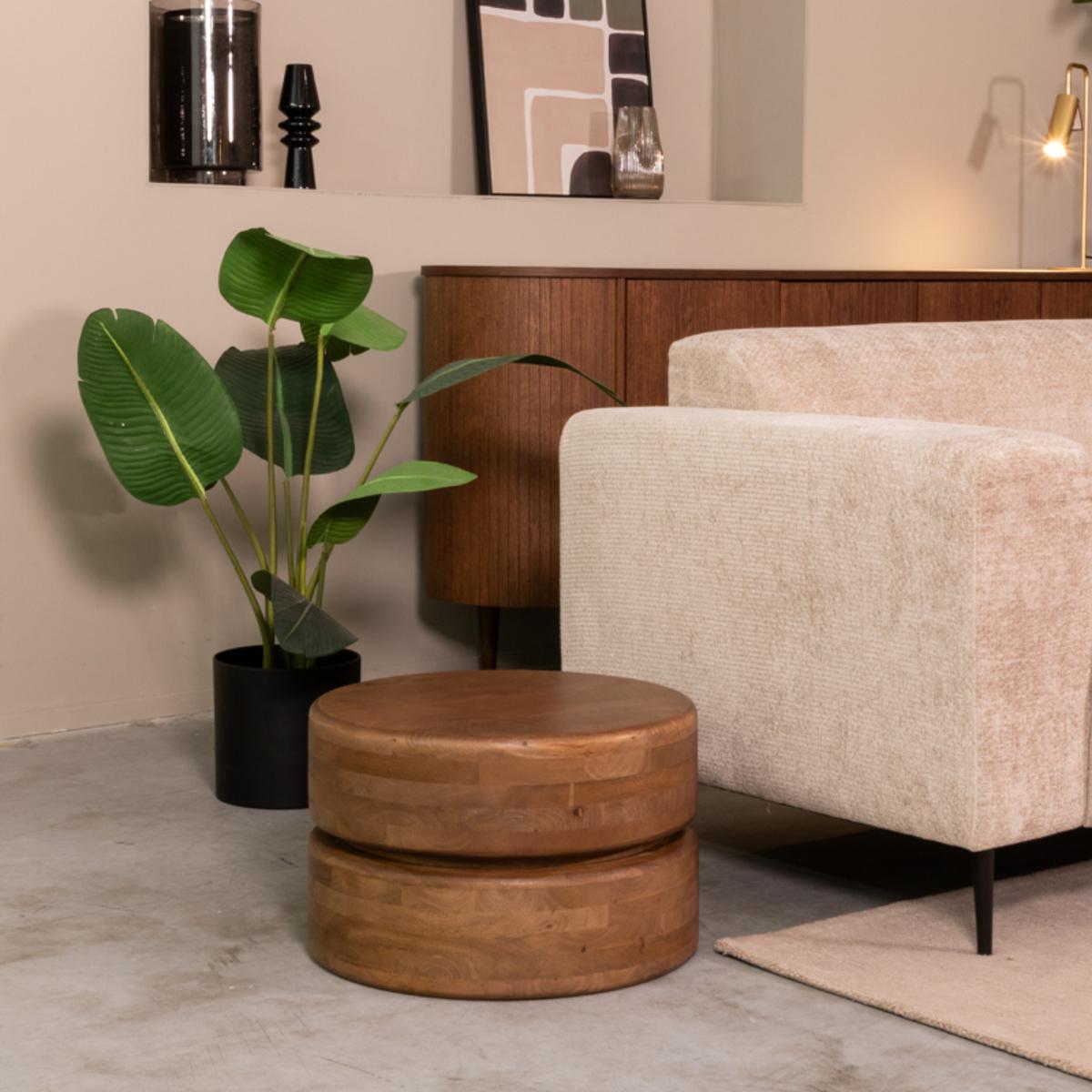  Salontafel Milly - Nature - Mangohout - 50 cm afbeelding 1