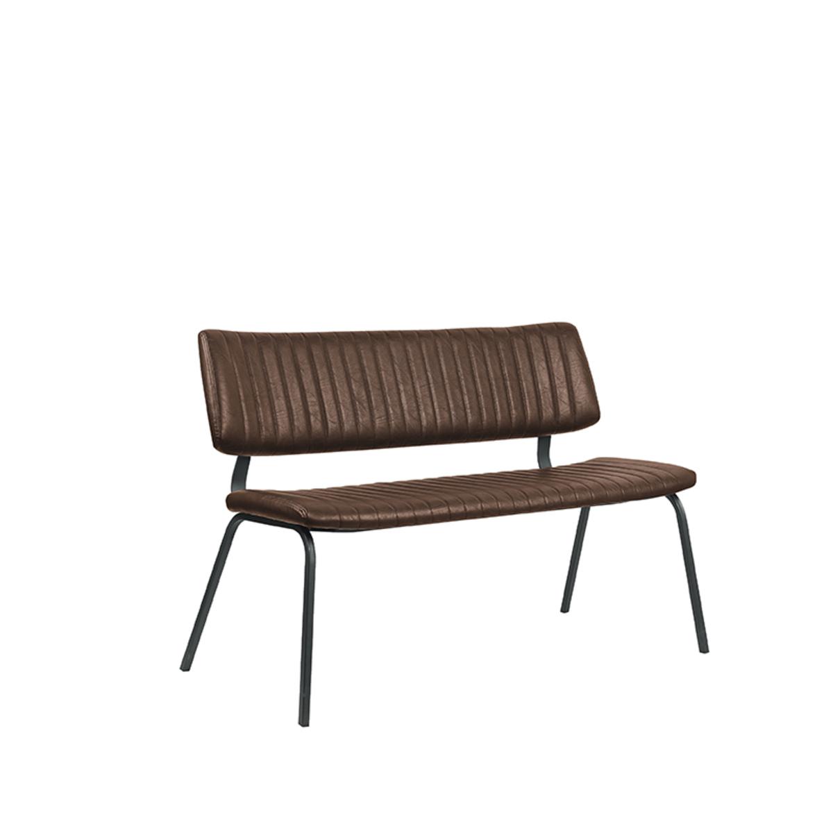  Eetkamerbank Gusto - Bruin - PU-Leder - 120 cm afbeelding 1