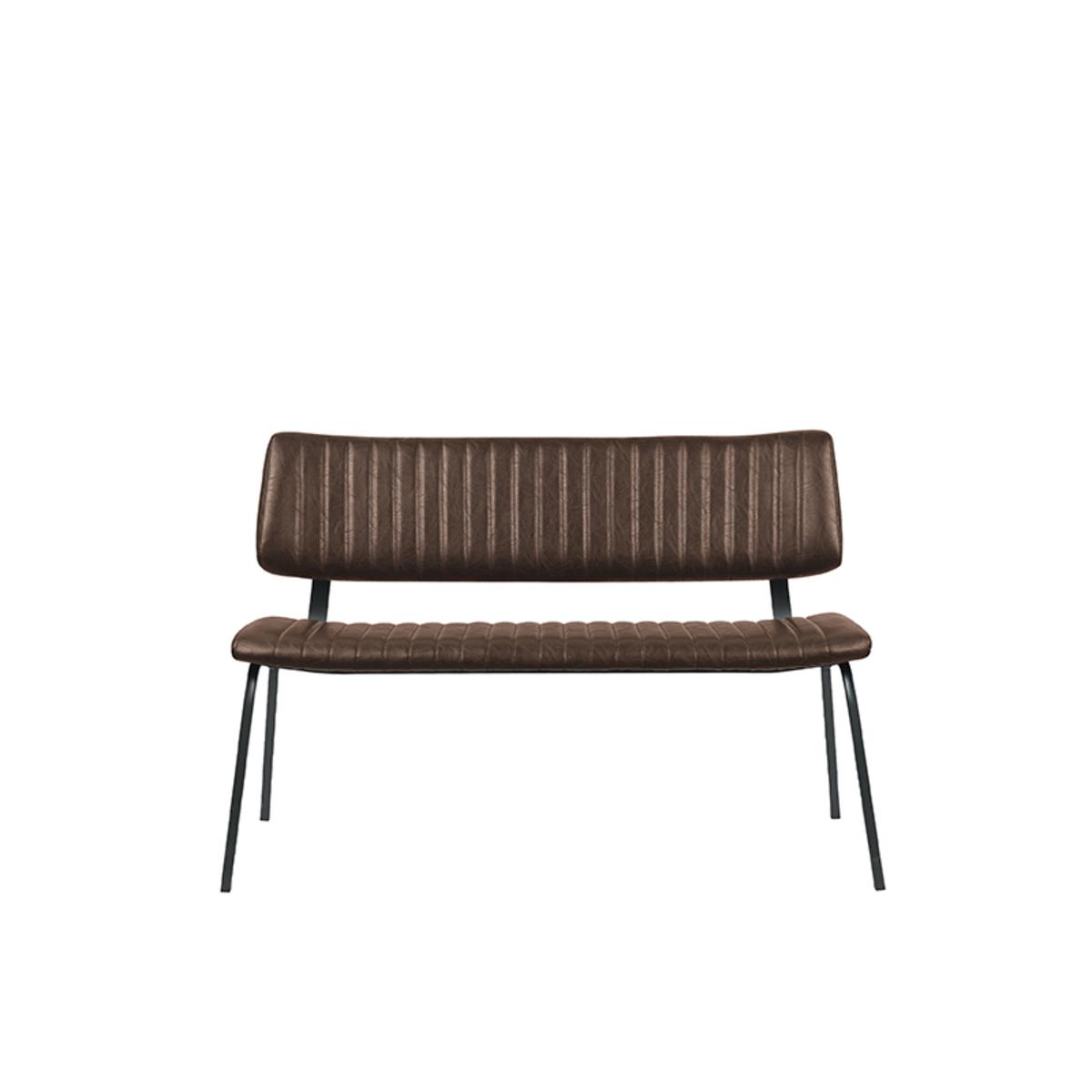  Eetkamerbank Gusto - Bruin - PU-Leder - 120 cm afbeelding 2