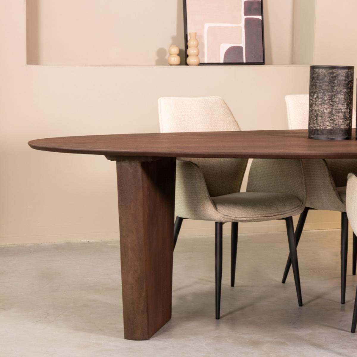  Eetkamertafel Wow - Espresso - Mangohout - 240x110 cm afbeelding 1