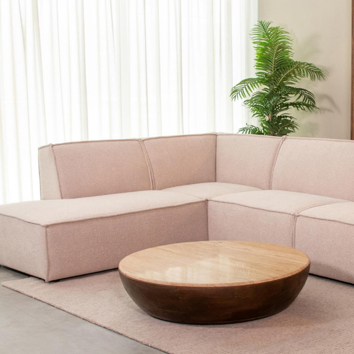  Salontafel Bowl - Espresso - Travertin afbeelding 1