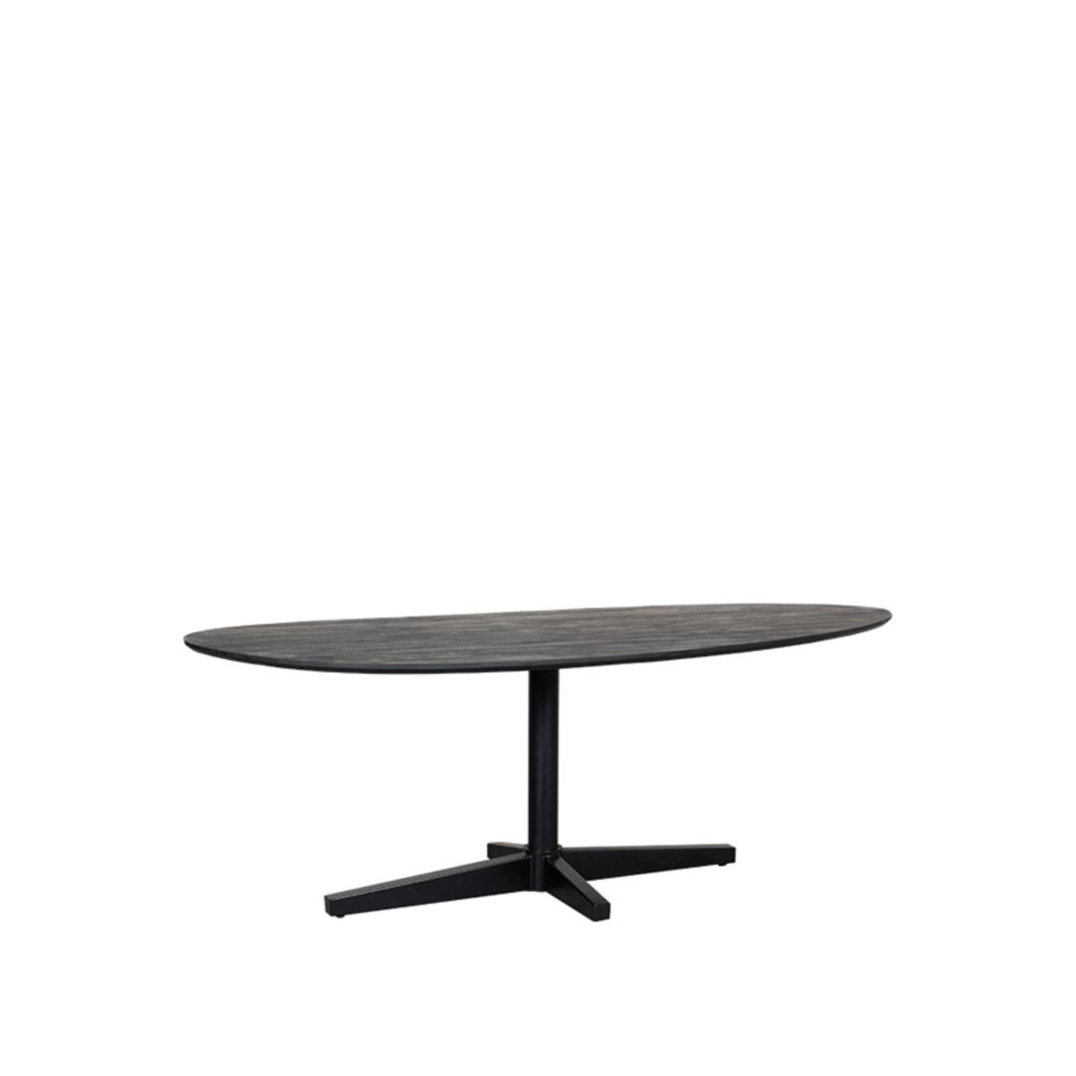  Eetkamertafel Rosie - Zwart - Mangohout - 180x100 cm afbeelding 1