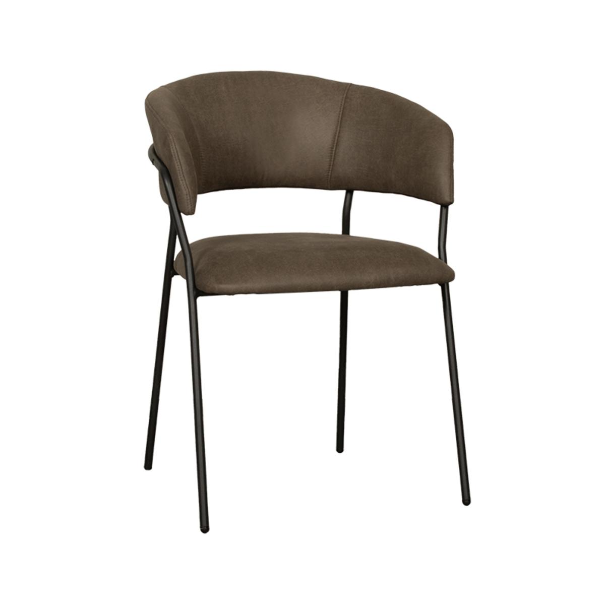 Eetkamerstoel Luuk - Moss - Micro Suede - Black Frame afbeelding 1  Eetkamerstoel Luuk - Moss - Micro Suede - Black Frame afbeelding 1