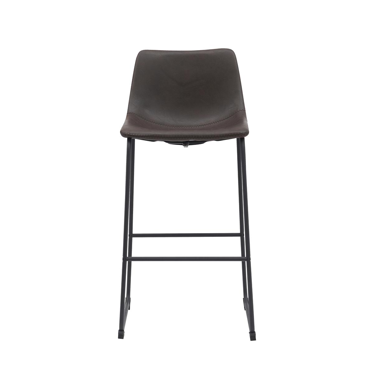  Barkruk Risto - Donkerbruin - PU-Leder - Zithoogte 75 afbeelding 2