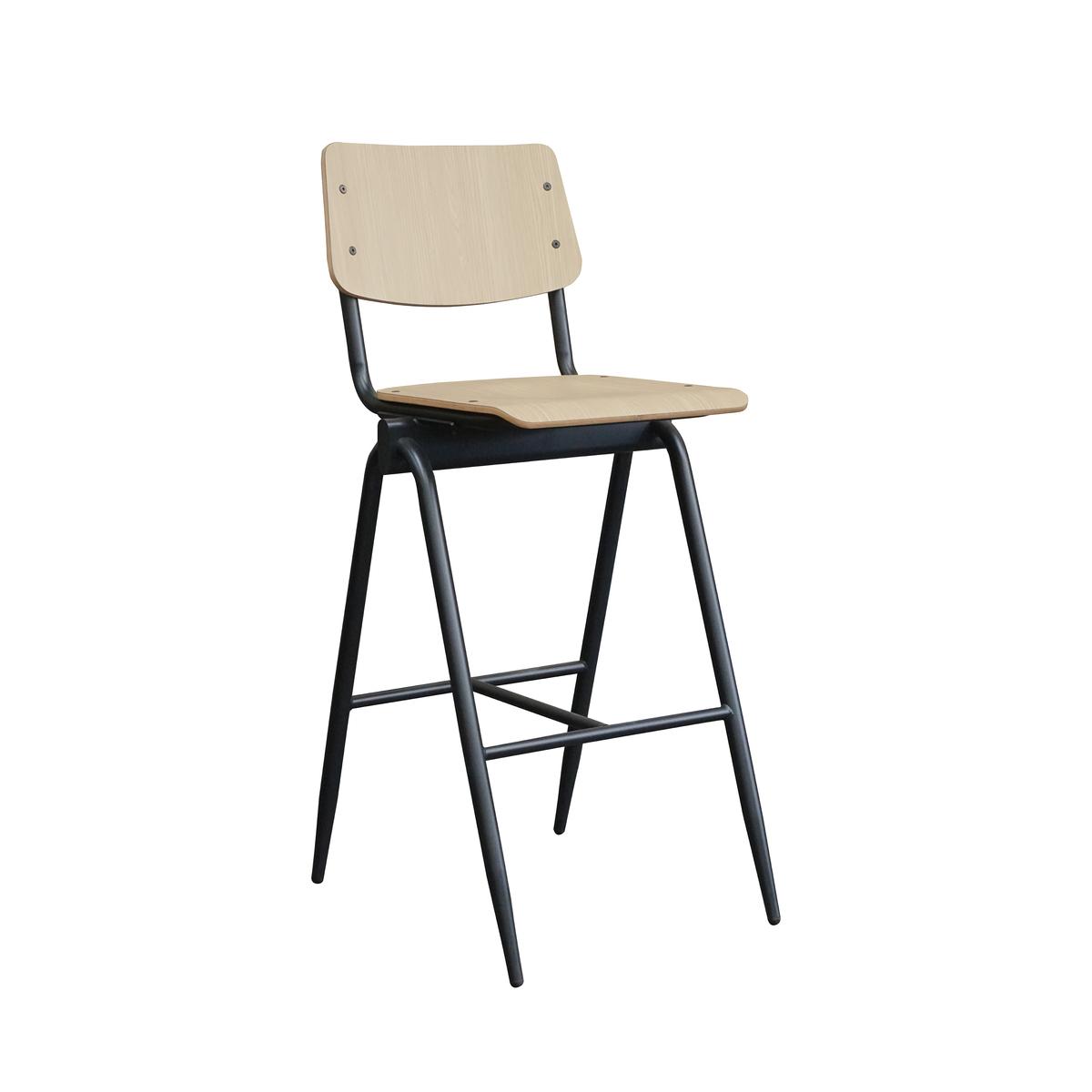  Barkruk Solid - Naturel - Hout - Zithoogte 75 afbeelding 1