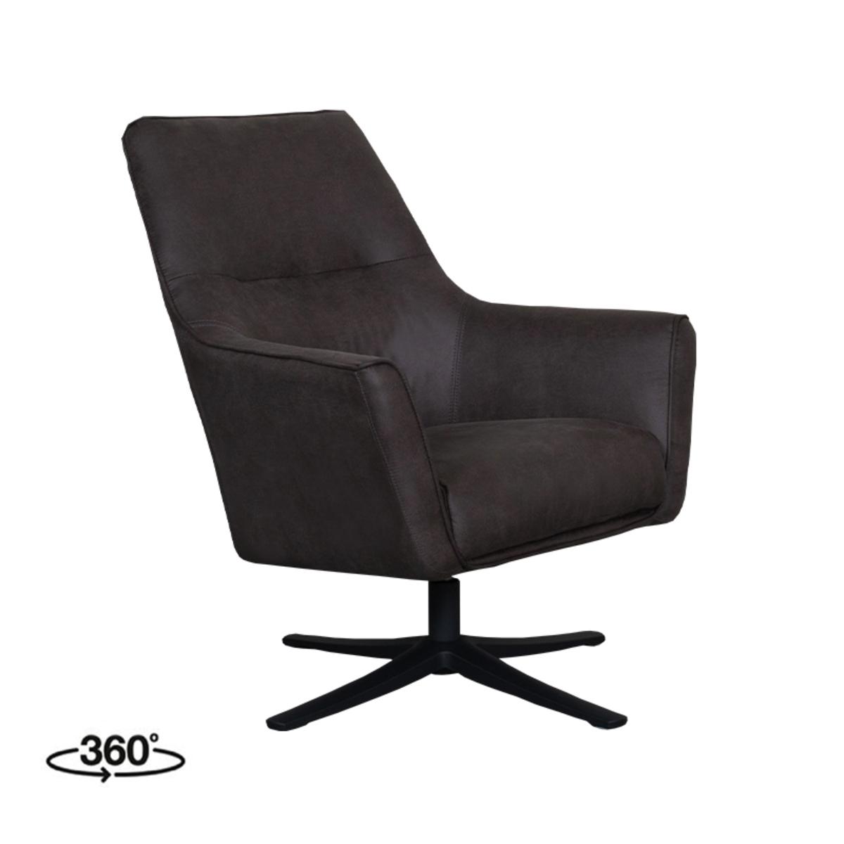  Fauteuil Tod - Antraciet - Micro Suede afbeelding 1