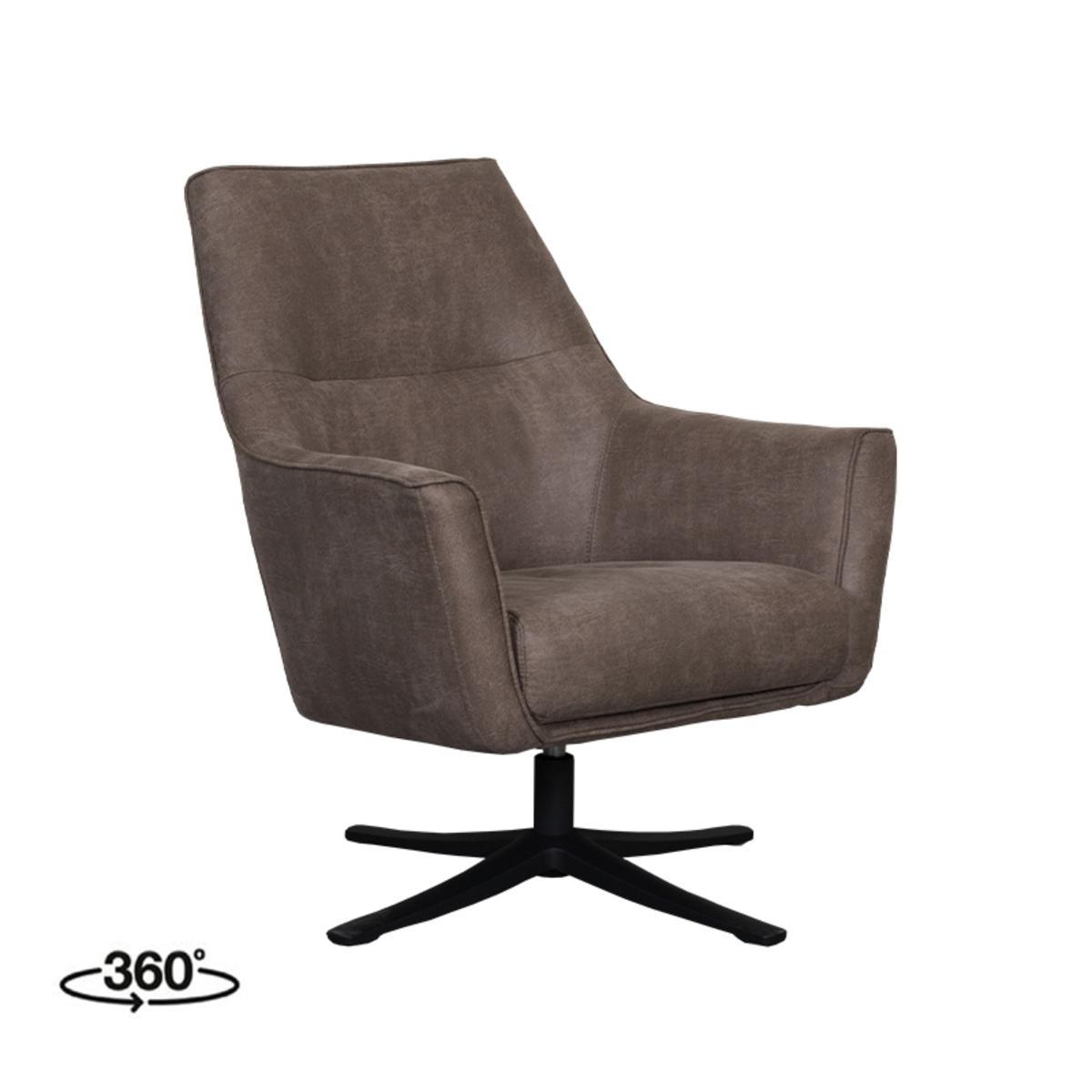  Fauteuil Tod - Taupe - Micro Suede afbeelding 1