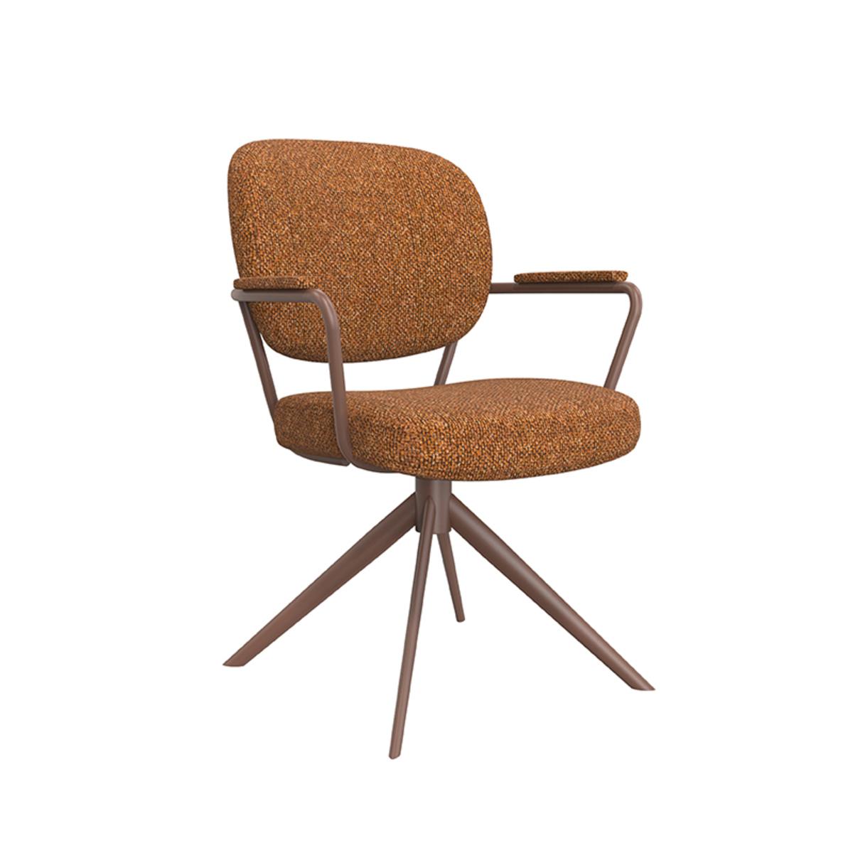 Eetkamerstoel Basel - Coral - Boucle afbeelding 2  Eetkamerstoel Basel - Coral - Boucle afbeelding 2