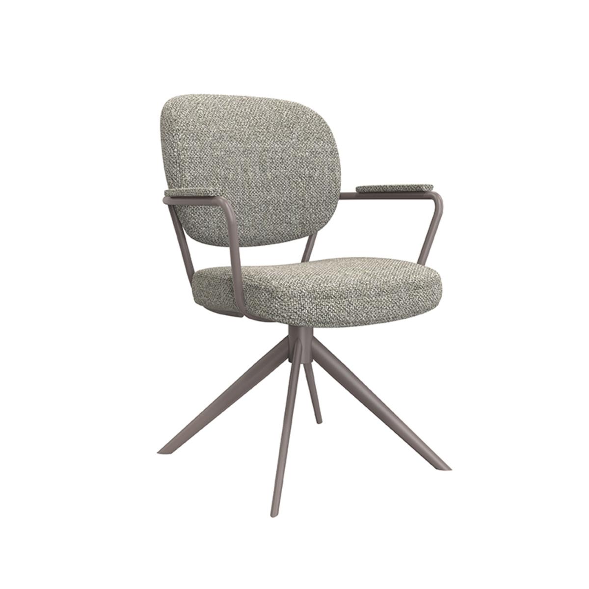 Eetkamerstoel Basel - Truffel grijs - Boucle afbeelding 2  Eetkamerstoel Basel - Truffel grijs - Boucle afbeelding 2