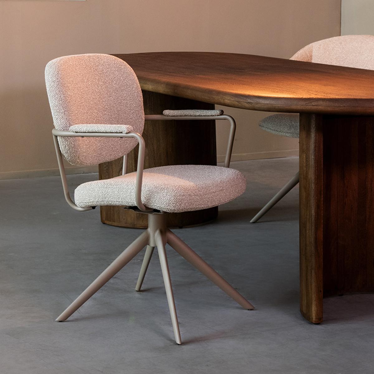 Eetkamerstoel Basel - Naturel - Boucle afbeelding 1  Eetkamerstoel Basel - Naturel - Boucle afbeelding 1