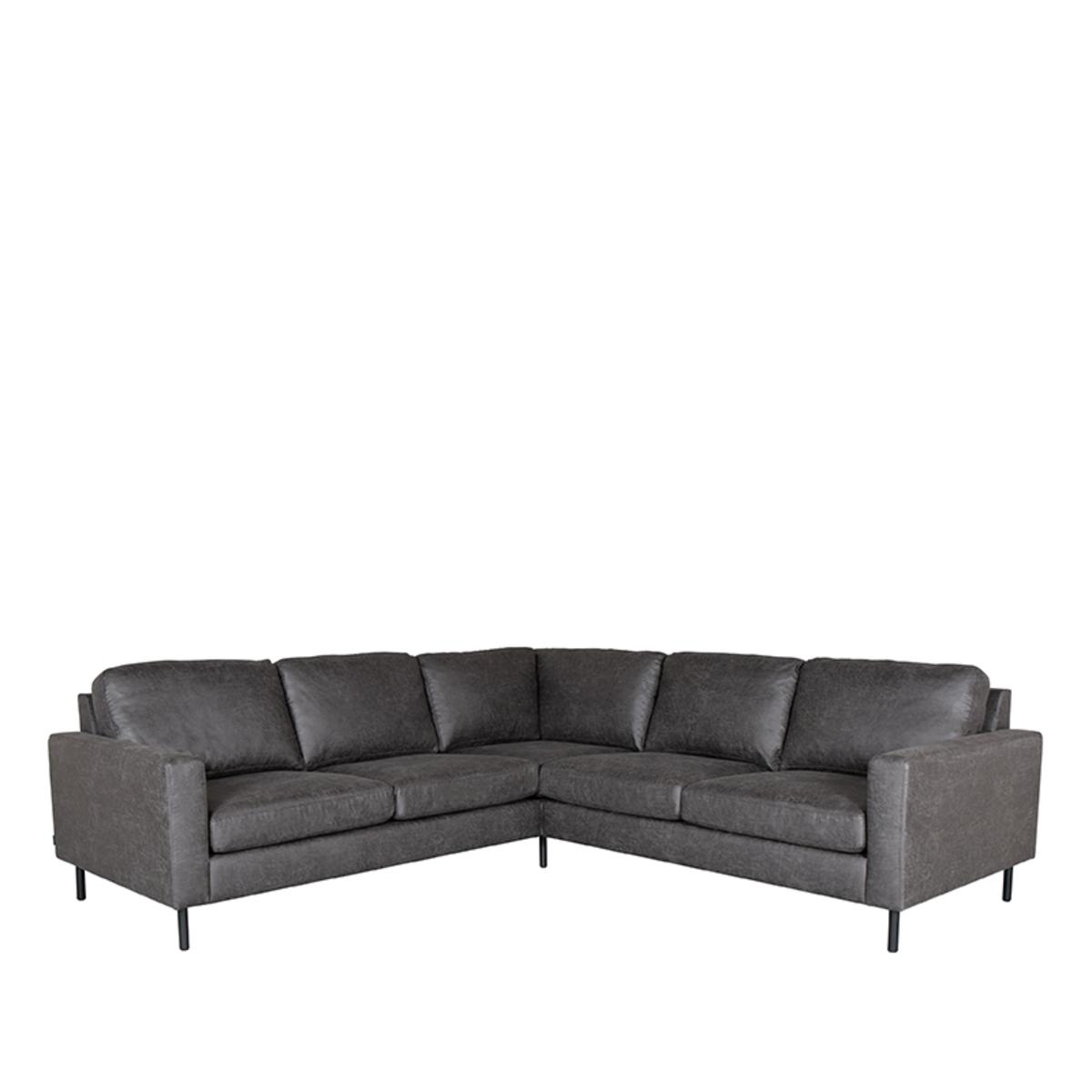  Hoekbank Genua - Antraciet - Microfiber - 2-Zits + Hoek + 2-Zits afbeelding 1