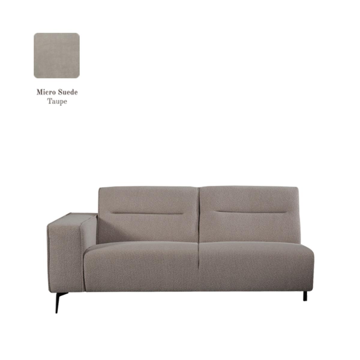  Bank Nero - Taupe - Micro Suede afbeelding 1