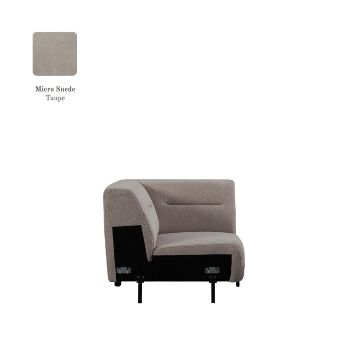  Bank Nero - Taupe - Micro Suede afbeelding 1