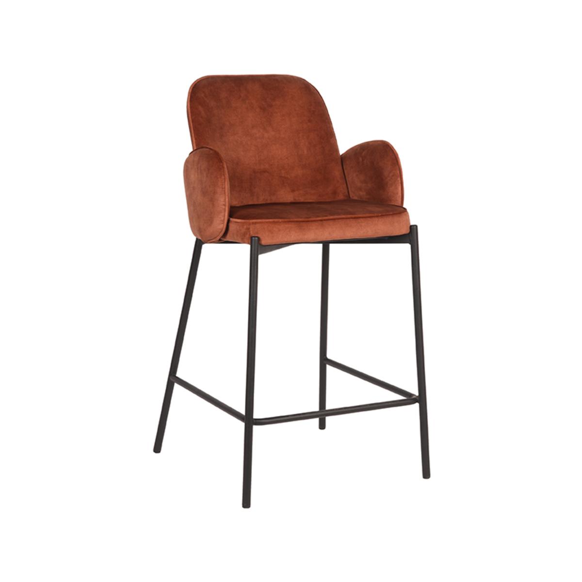  Barkruk Jari - Rust - Velours afbeelding 1
