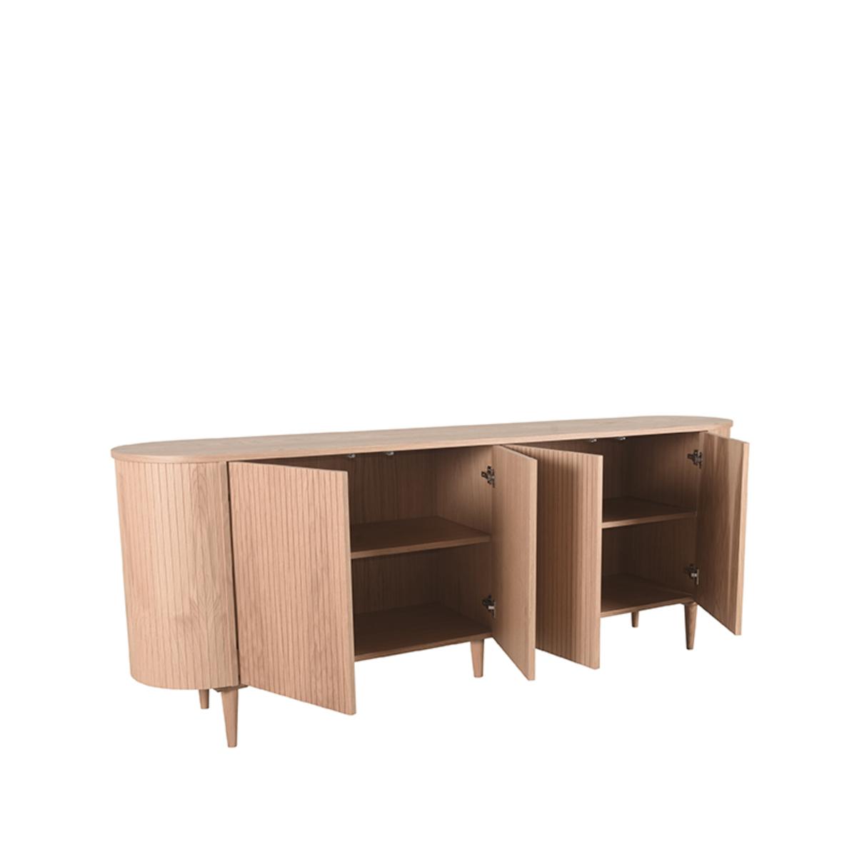Dressoir Oliva 220x47x85 cm - Naturel - Eiken afbeelding 2  Dressoir Oliva 220x47x85 cm - Naturel - Eiken afbeelding 2