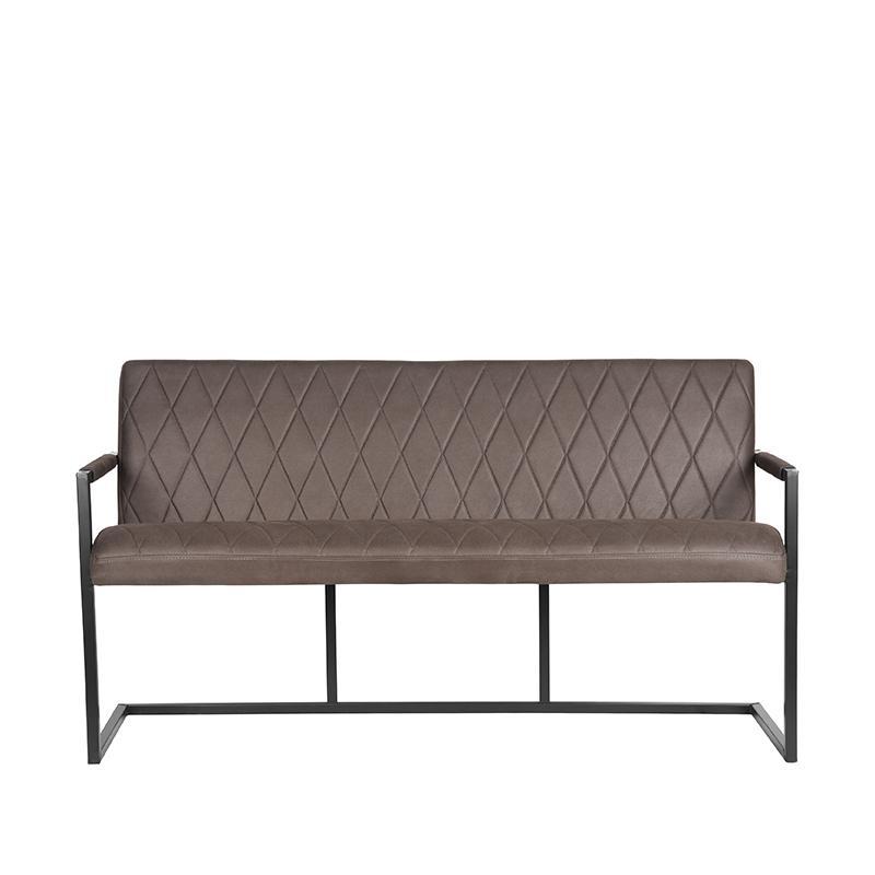  Eetkamerbank Denmark - Antraciet - Microfiber - 155 cm afbeelding 2