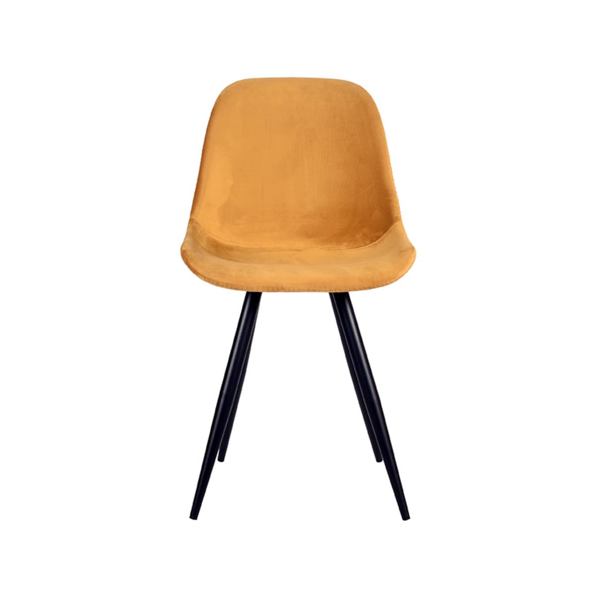 Eetkamerstoel Capri - Oker - Fluweel afbeelding 2  Eetkamerstoel Capri - Oker - Fluweel afbeelding 2