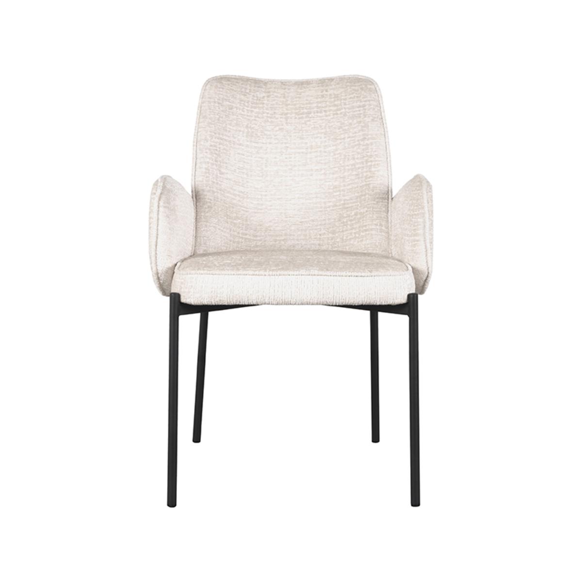 Eetkamerstoel Joni - Crème - Fluweel afbeelding 2  Eetkamerstoel Joni - Crème - Fluweel afbeelding 2