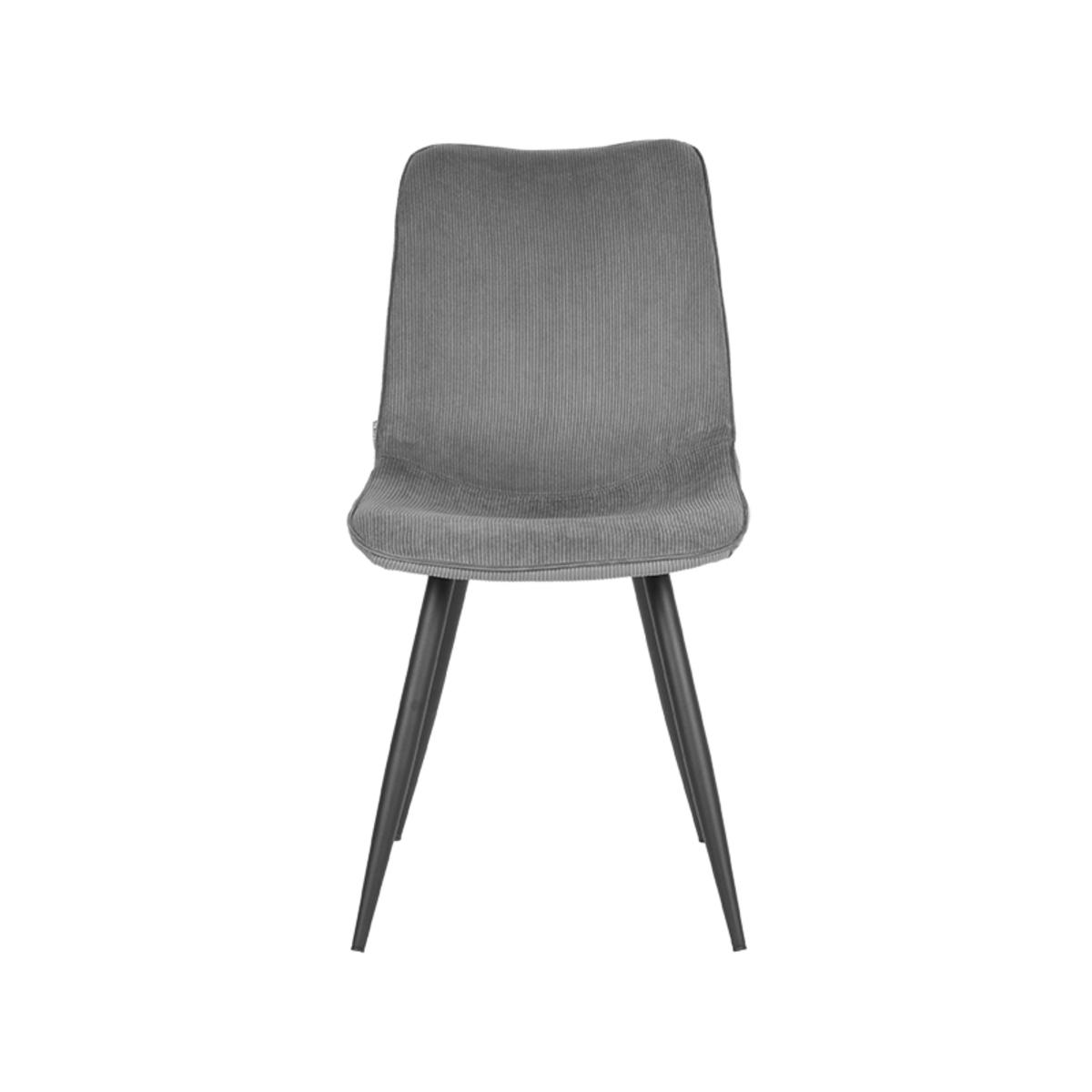 Eetkamerstoel Jort - Donkergrijs - Ribcord afbeelding 2  Eetkamerstoel Jort - Donkergrijs - Ribcord afbeelding 2