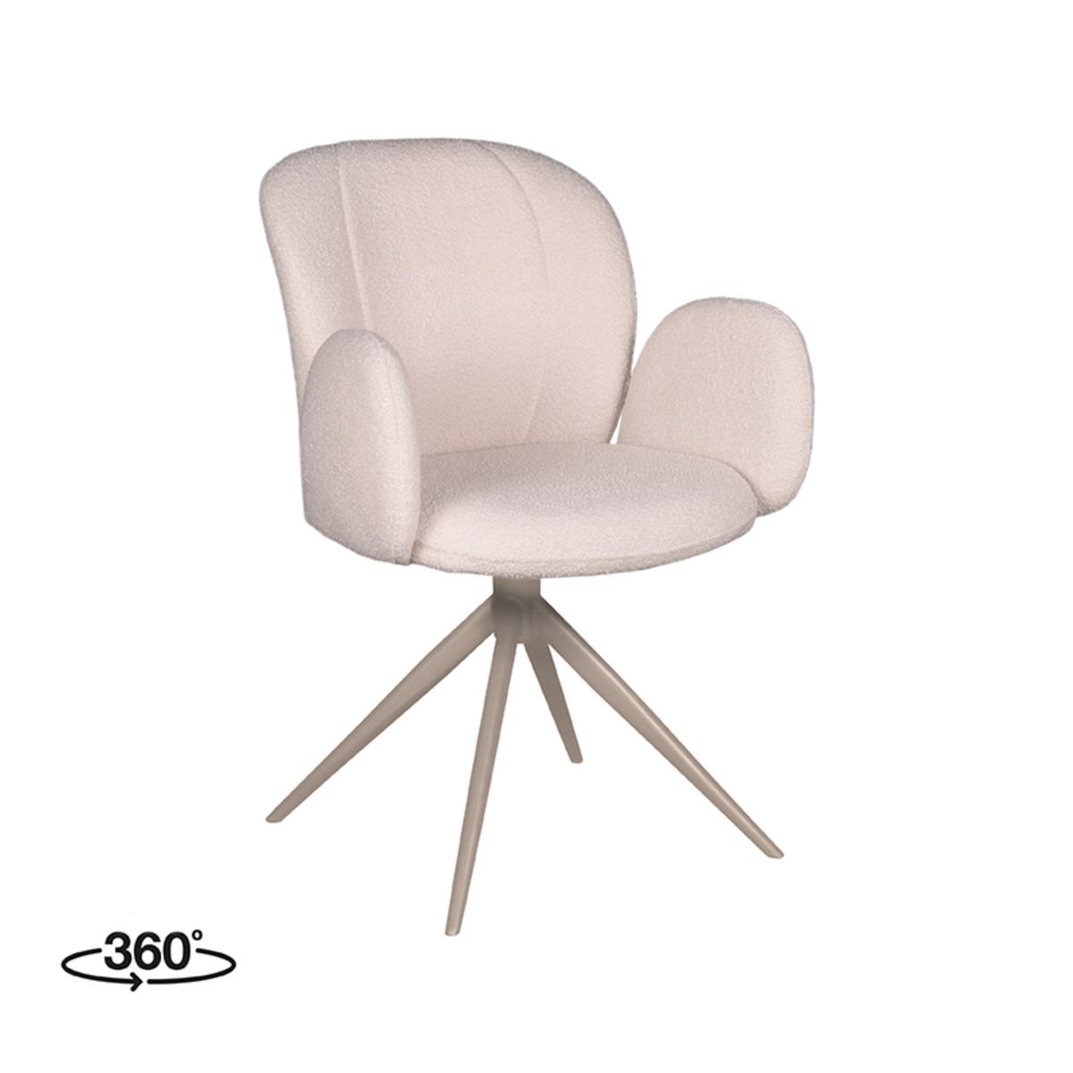 Eetkamerstoel Kimball - Naturel - Boucle afbeelding 1  Eetkamerstoel Kimball - Naturel - Boucle afbeelding 1