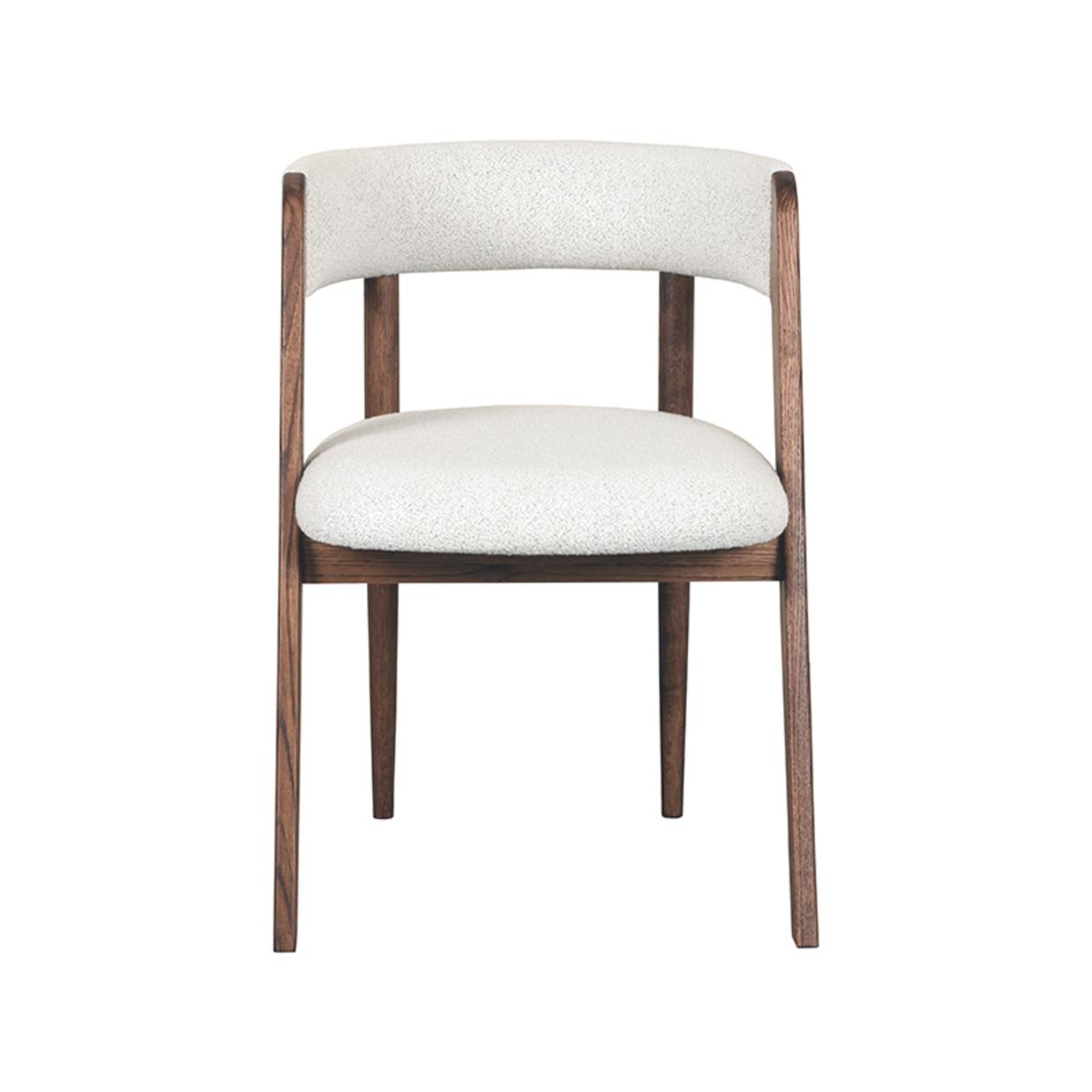 Eetkamerstoel Sasha - Wit - Boucle afbeelding 2  Eetkamerstoel Sasha - Wit - Boucle afbeelding 2