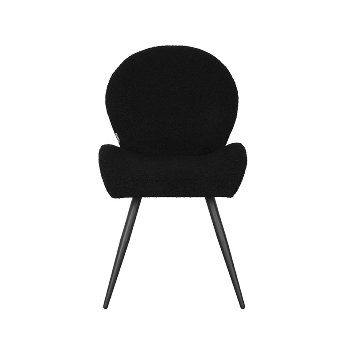 Eetkamerstoel Sky - Zwart - Teddy afbeelding 2  Eetkamerstoel Sky - Zwart - Teddy afbeelding 2