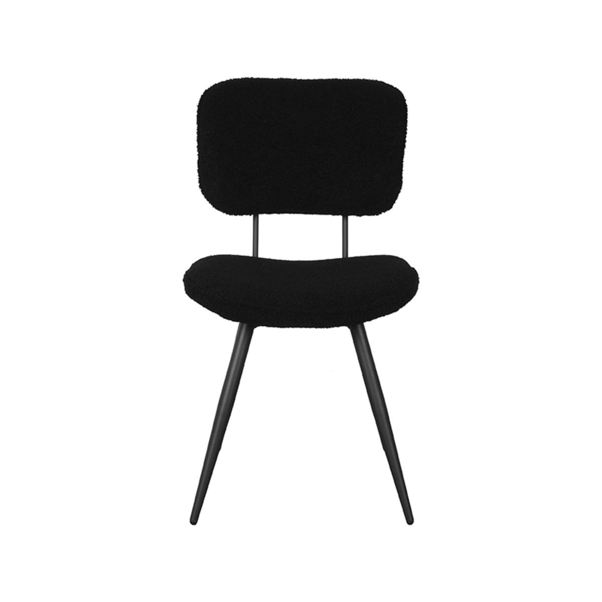 Eetkamerstoel Ted - Zwart - Teddy afbeelding 2  Eetkamerstoel Ted - Zwart - Teddy afbeelding 2