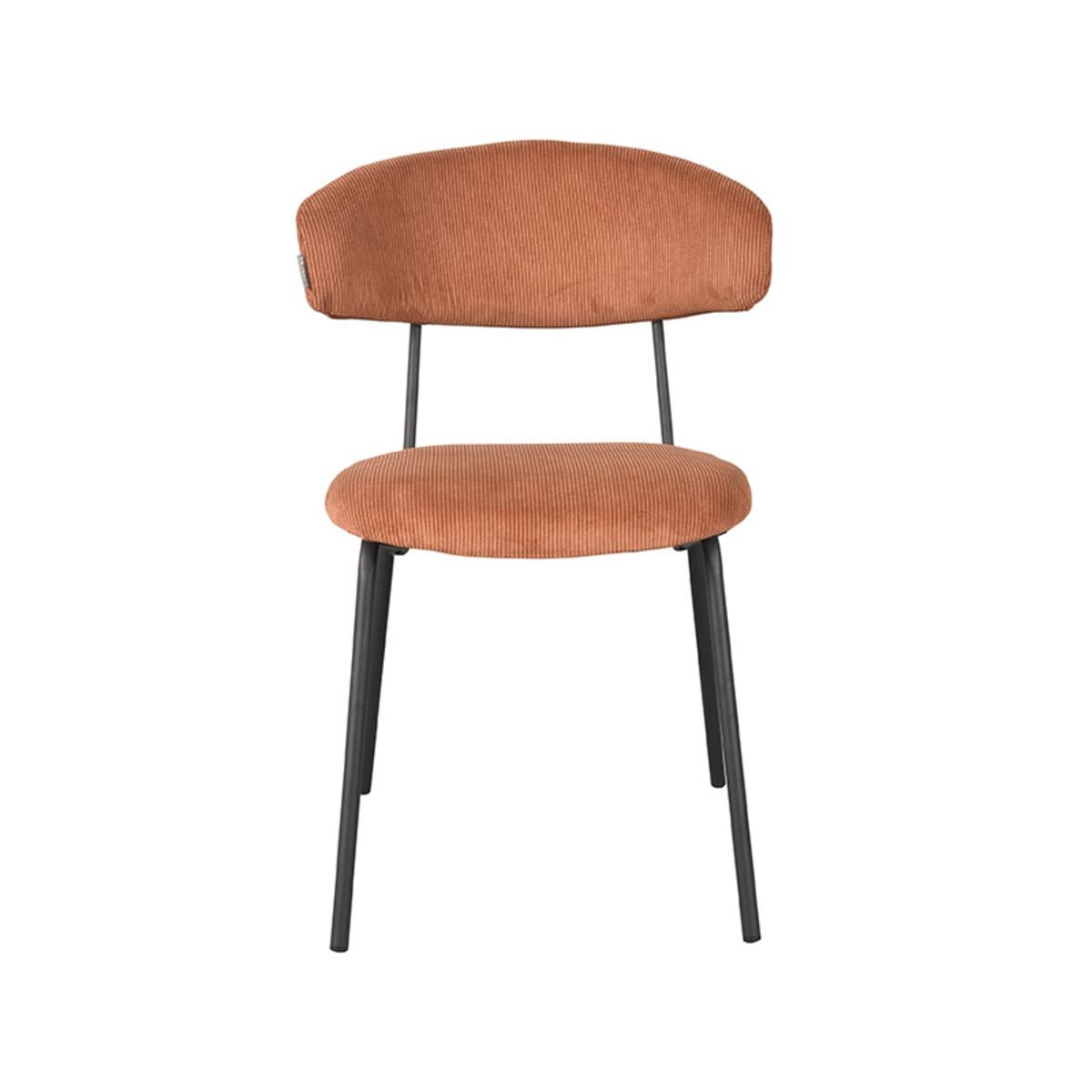 Eetkamerstoel Zack - Rust - Ribcord afbeelding 2  Eetkamerstoel Zack - Rust - Ribcord afbeelding 2