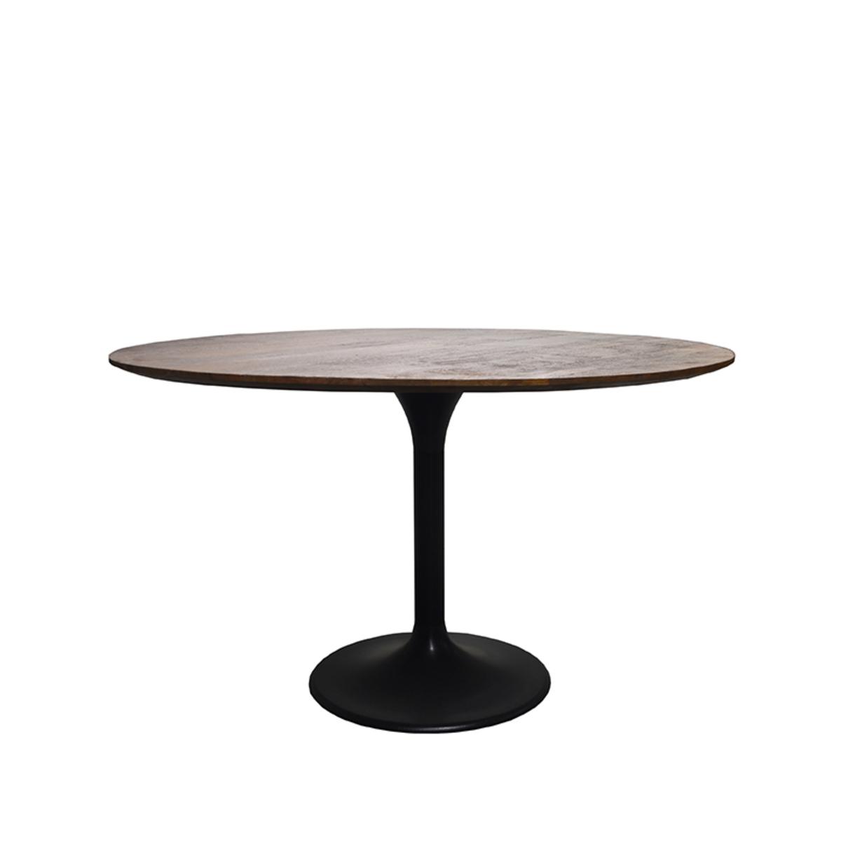 Eettafel Otto 130x130x75 cm - Espresso - Mangohout afbeelding 1
