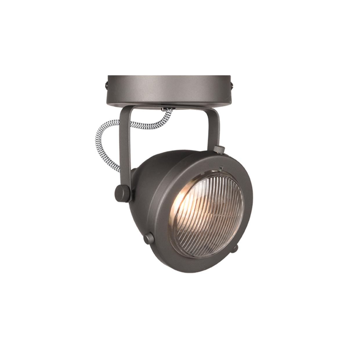  Spot Moto led - Burned Steel - Metaal - 1 Lichts afbeelding 1